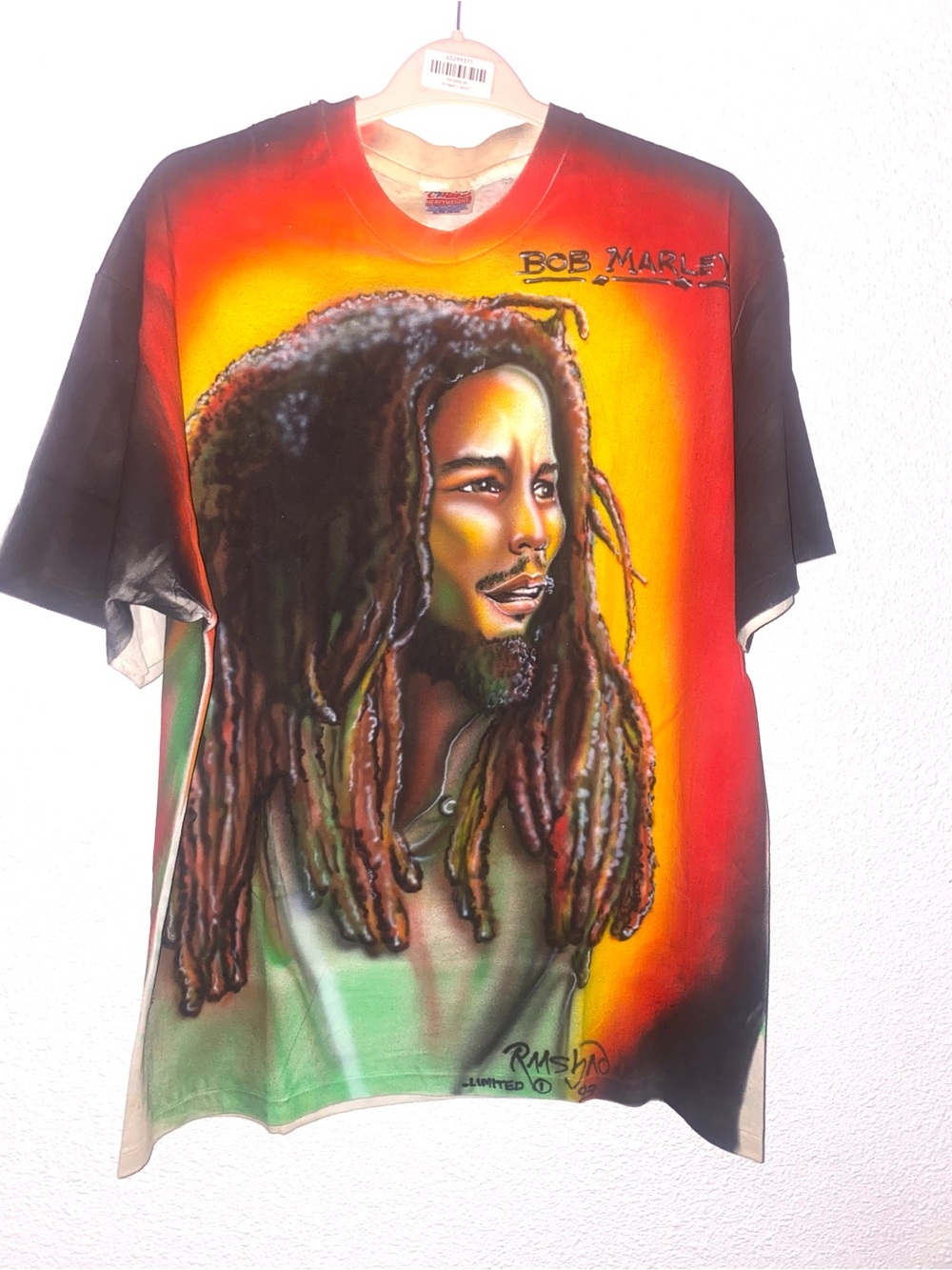 1993 Rare Vintage Bob Marley Special Custom One & Only Air Brushed Tee Shirt